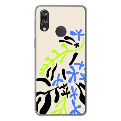 Produktbild von MuchoWow® Handyhülle Schutzhülle Hülle für Huawei P20 Lite (2020) Blatt - Abstrakt - Muster Silikon Softcase Handy Hülle - Kartenhalter