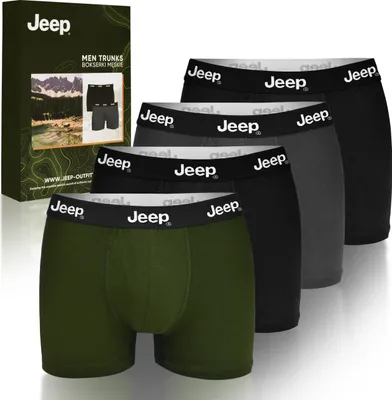 Obrázek produktu pro Jeep 4-Pack - Pánské Boxerky Z Bavlny, Pánské Kalhoty, Velikost Xl