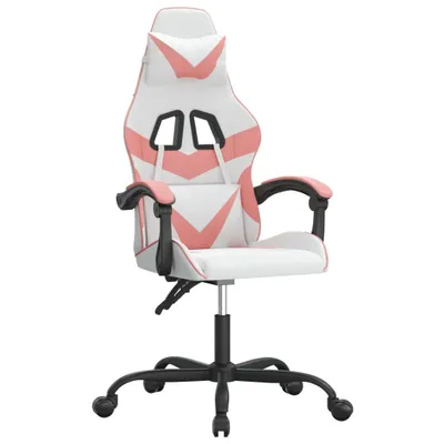 Obrázok produktu pre herné kreslo vidaXL Swivel White and Pink Faux Leather