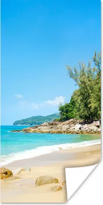Produktbild von MuchoWow® Poster Strand - Meer - Pflanzen - Tropisch 20x40 cm - Plakat - Foto
