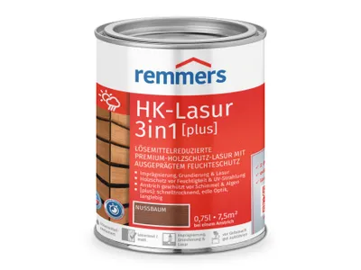 Zdjęcie produktu dla Remmers Aqua HK-Lasur 3w1 orzech (RC-660) 0,75 l, bejca do drewna