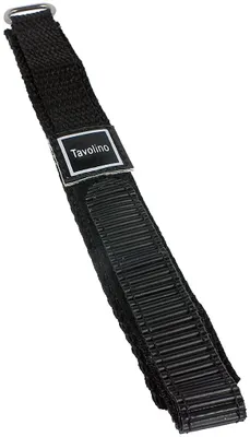 Produktbild von Minott Tavolino | Uhrenarmband Durchzugsband Klettband Schwarz 14mm