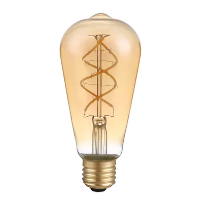 Produktbild von LED Spiral Filament Edison Leuchtmittel 5W E27 ST64 extra warmweiß 1800K DIMMBAR