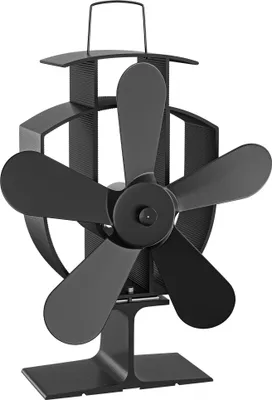 Obrázok produktu pre Ventilátor na kachle Wiltec s 5 lopatkami 50 až 300 °C, ventilátor na kachle bez elektrickej energie, ventilátor na kachle pre efektívnu a ekologickú distribúciu tepla