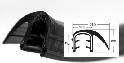 Produktbild von DF21 - EPDM Kantenschutz Dichtungs Fahnen Profil Gummi Dichtung - Klemmbereich 8-10 mm