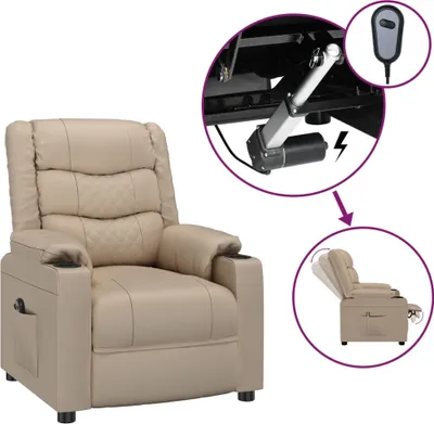 Produktbild von vidaXL Relaxsessel Elektrisch Cappuccino-Braun Kunstleder