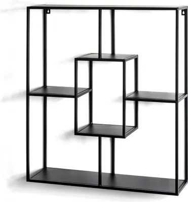 Produktbild von Wandregal >23515< in schwarz, Metall - 60x70x18cm (BxHxT)