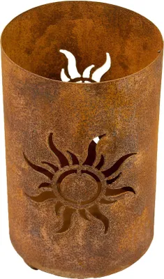 Produktbild von Edelrost Windlicht Sonne 24 cm hoch - Rost Leuchter rostige Metall Gartendeko