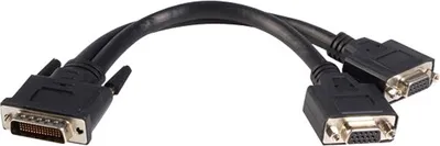 Produktbild von StarTech.com DMS-59 Adapter Y Kabel - DMS59 LFH59 (Stecker) auf 2 x VGA (Buchse) - Splitter, 0,2 m, DMS, 2 x VGA (D-Sub), Männlich, Männlich, Gerade