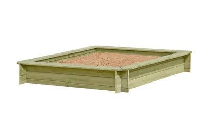 Produktbild von Sandkasten aus Holz imprägniert Aufbau mit Stecksystem : 150x150 cm Größe: 150x150 cm