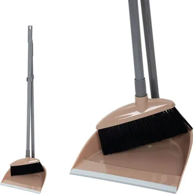 Produktbild von Reinigungsset York 063030, Besen mit Kehrschaufel, mit Stiel 72 cm