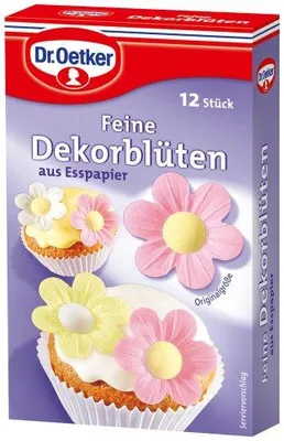 Produktbild von Dr. Oetker Feine Dekorblüten aus Esspapier, 4er Pack (4 x 2 g)