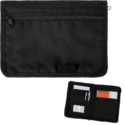 Produktbild von Fahrzeugmappe 24 x 17,5 cm mit Reißverschluss, Dokumententasche aus 600D Oxford, Organizer für Fahrzeugschein, Tickets & Unterlagen