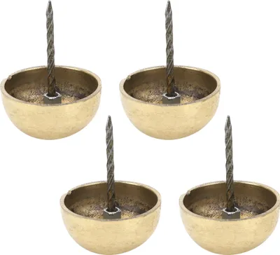 Obrázok produktu pre 4ks Polsternagel Runde Kopf Antikes Messing dekoratives Sofa Möbelzubehör 3cm-6cm4 cm dreist