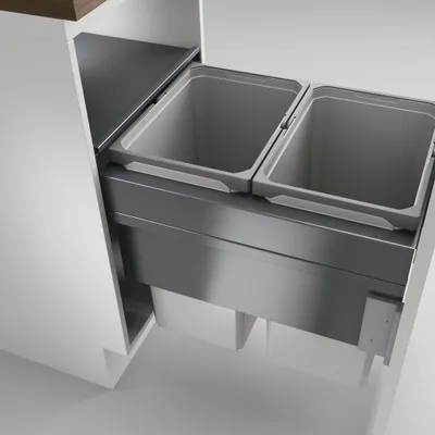 Produktbild von NABER 8012381 Abfallsammler COX CLAN 490/450-2 mit 59 Liter Volumen / für 45 cm Schrankbreite