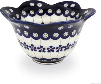 Produktbild von Original Bunzlauer Keramik 300 ml Schüssel Schale Design Tulpe Ø14 cm Dessertschale Müslischale Kompttschale im Design 166a