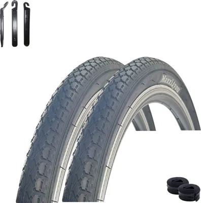 Produktbild von 2 x maxxi4you HY-133 Fahrradreifen Schwarz 40-622 (28 x 1,50) + 2 x passende Schläuche AV inkl. maxxi4you Reifenheber