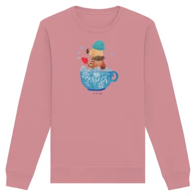 Produktbild von Mr. & Mrs. Panda Baumwoll Sweatshirt Nachtfalter Schaumbad Größe M - Canyon Pink - Geschenk, Ziele, Pullover, Pulli, Zeitmanagement, WC, Badezimmer, Lustige Sprüche, Bio