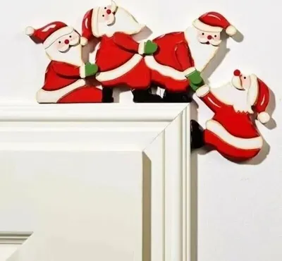 Immagine prodotto di Decorazioni natalizie per porte in legno Decorazioni natalizie uomo Natale Alce in legno Decorazioni natalizie, Babbo Natale, legno