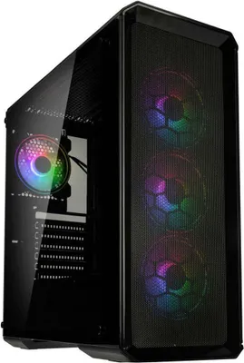 Produktbild von Kolink Levante V2 ARGB, Midi Tower, PC, Transparent, Schwarz, ATX, EATX, ITX, micro ATX, Kunststoff, Stahl, Gehärtetes Glas, Gaming