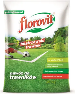 Zdjęcie produktu dla Florovit nawóż do trawników z mchem (mistrzowski trawnik) antymech worek 20kg