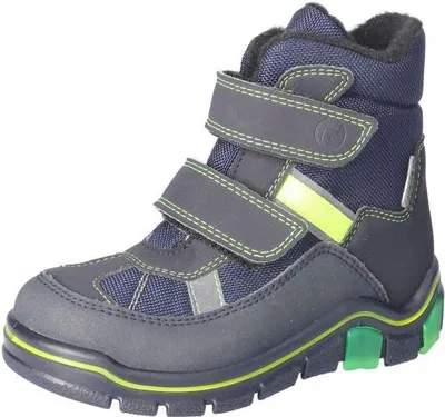 Produktbild von RICOSTA Waschbare Boots GABRIS von PEPINO für kalte Wintertage HighTech/Textil Klettverschluss Warmfutter Jungen see/ozean Blau/Gelb Größe 27