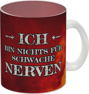 Produktbild von Ich bin nichts für schwache Nerven Glas Tasse Besonders geeignet als