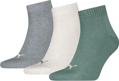 Immagine prodotto di PUMA calzini unisex, confezione da 3 - Quarter Plain 3P, logo, monocolore Bianco (Oatmeal) 43-46