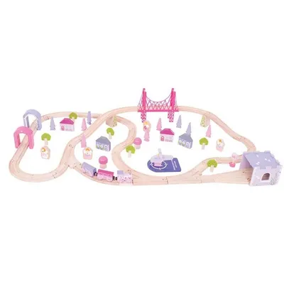 Obrázok produktu pre Bigjigs Rail Dřevěná velká vláčkodráha princezny