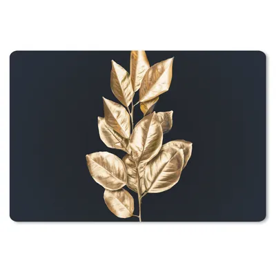 Produktbild von MuchoWow® Mauspad Mousepad Pflanze - Blätter - Gold - Schwarz - Luxus 27x18 cm - Mousepads - Maus Mat - Pad - Mausunterlage - Büroartikel - Desk Matten