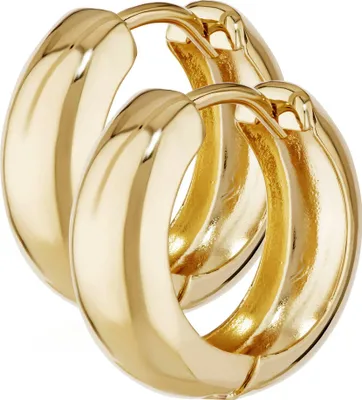 Produktbild von Paar 375 Gelb Gold Klappcreolen Ohrringen 15 X 5,1mm Hochglanzpoliert Rund 4905