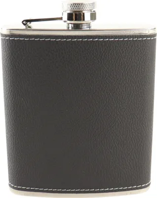 Produktbild von HIXA Hüftflasche Flakon Feldflasche Flachmann 200 ml Kunstleder Schwarz