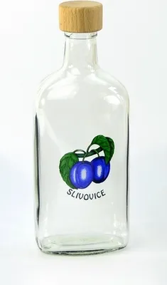 Obrázek produktu pro Láhev sklo 700ml GIN s víčkem ŠVESTKA