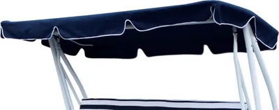 Produktbild von FRG Hollywoodschaukel, 4-Sitzer, 100% Polyester-Dachplane, Dunkelblau, 228 x 120 cm