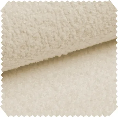 Produktbild von novely® ABEL - Flauschiger Bouclé-Polsterstoff - Recycelter Stoff - Schwer Entzündbarer Möbelstoff - UV-Beständige Meterware 1lfm - Farbe: 03 Creme