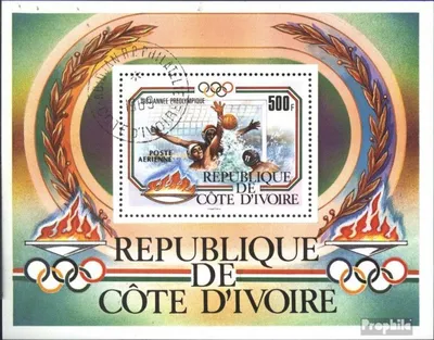 Produktbild von Briefmarken Elfenbeinküste 1983 Mi Block25 (kompl.Ausg.) gestempelt Olympische Sommerspiele 1984, Los Angeles