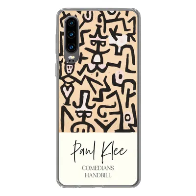 Produktbild von MuchoWow® Handyhülle Schutzhülle Hülle für Huawei P30 Gemälde - Paul Klee - Komödianten Flugblatt Silikon Softcase Handy Hülle - Kartenbesitzer