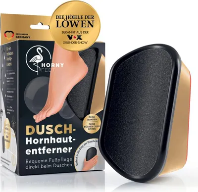 Immagine prodotto di HornyFeet callus remover per la doccia | Lima per calli extra-large per risultati perfetti - igienica e durevole [Gold Edition]