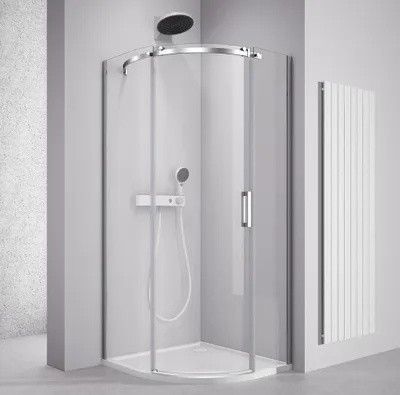 Immagine prodotto di THRON ROUND cabina doccia quadrante 900x900mm, vetro trasparente, sinistra