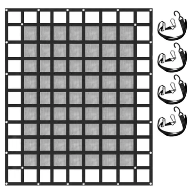 Immagine prodotto di Rete da carico VEVOR, 244 x 205 cm, rete multiuso in poliestere, capacità di carico: 500 kg, rete da trasporto, cinghie regolabili, copertura per veicoli commerciali