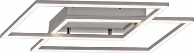 Produktbild von LED-Deckenleuchte - Silbergrau - Weiß - Kunststoff - Stahl - 2-flammig - 54 x 24 cm - dimmbar