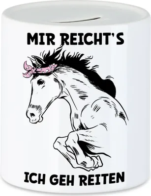 Produktbild von Mir Reichts Ich Geh Reiten Spardose Pferd Hengst Stute Reiten Hobbie Spirit Pferdeliebhaber Pferdeflüsterer Modern