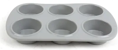 Produktbild von Silikon Backform Muffins für 6 Stück 29,5×19×3,3 cm – antihaftend hitzebeständig bis 230°C und gefriergeeignet bis -40°C ideal für Muffins Cupcakes Desserts
