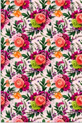 Produktbild von MuchoWow® Poster Blumen - Farben - Muster 40x60 cm - Plakate für die Wand - Poster Babyzimmer