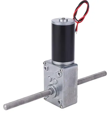 Wormwielmotor 12V DC, doppelte Welle, M8, 17:1