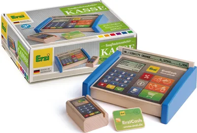 Produktbild von Erzi Spielzeugkasse mit Kartenlesegerät, Touchpad und Geldfach, Kaufladenzubehör
