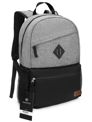 Produktbild von Zagatto Nylonový študijný batoh A4 black-grey