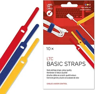 Obrázok produktu pre Label-the-cable LTC BASIC, Syntetický, Viacfarebný, 170 mm, 16 mm, 3 mm, 10 kusov