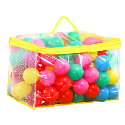 Produktbild von Summertime Bällebad-Bälle 100 Stück mit Aufbewahrungstasche buntes Spielzeug