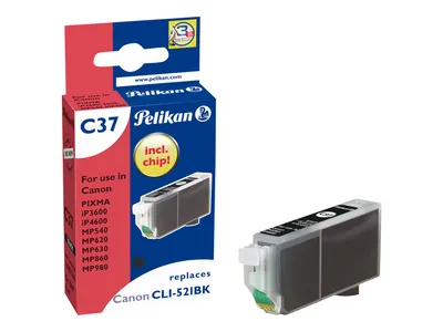 Produktbild von Pelikan Patrone Canon C37 CLI521 bk schwarz kompatibel